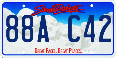 SD license plate 88AC42
