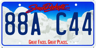 SD license plate 88AC44