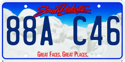 SD license plate 88AC46