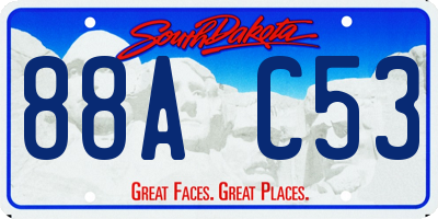 SD license plate 88AC53