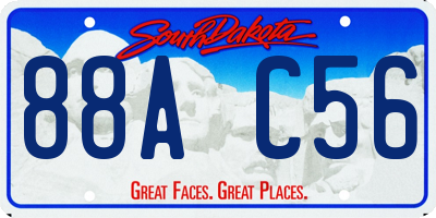 SD license plate 88AC56