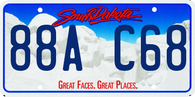 SD license plate 88AC68
