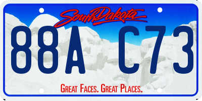 SD license plate 88AC73