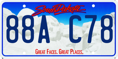 SD license plate 88AC78