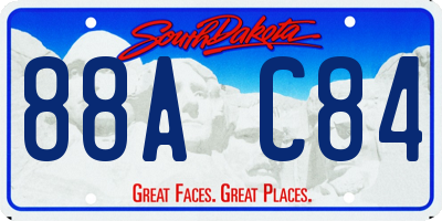 SD license plate 88AC84