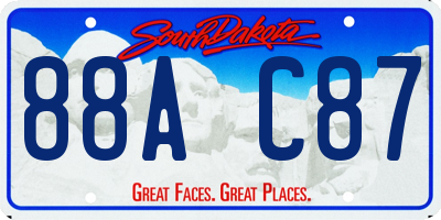 SD license plate 88AC87