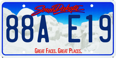 SD license plate 88AE19