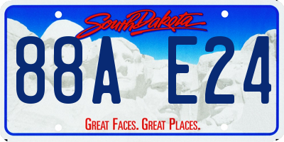 SD license plate 88AE24