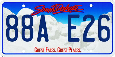 SD license plate 88AE26