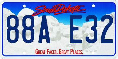 SD license plate 88AE32