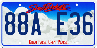 SD license plate 88AE36