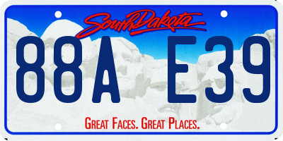 SD license plate 88AE39