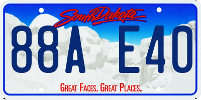 SD license plate 88AE40