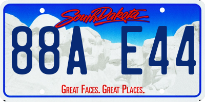 SD license plate 88AE44