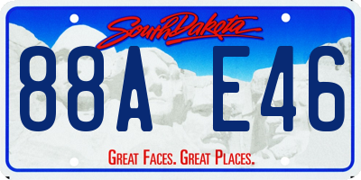 SD license plate 88AE46