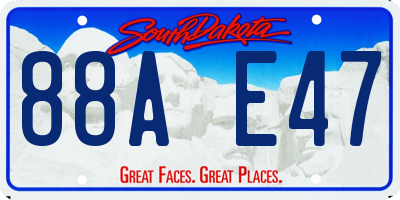 SD license plate 88AE47