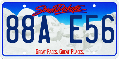 SD license plate 88AE56