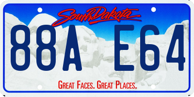SD license plate 88AE64