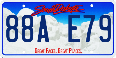 SD license plate 88AE79