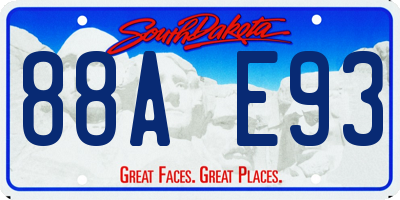 SD license plate 88AE93
