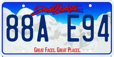 SD license plate 88AE94