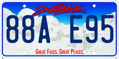 SD license plate 88AE95