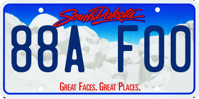 SD license plate 88AF00