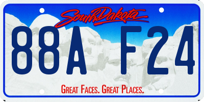 SD license plate 88AF24