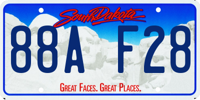 SD license plate 88AF28