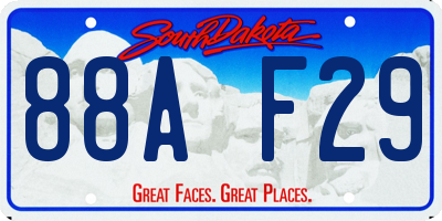 SD license plate 88AF29