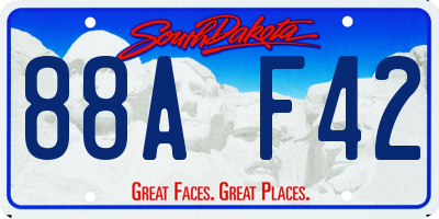 SD license plate 88AF42