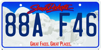 SD license plate 88AF46