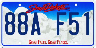 SD license plate 88AF51