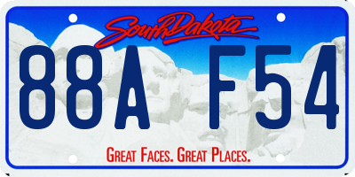 SD license plate 88AF54