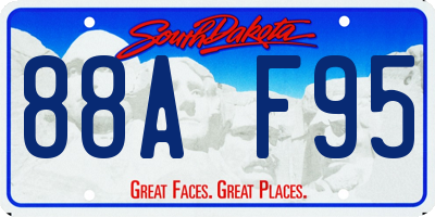 SD license plate 88AF95