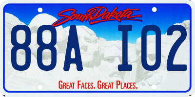 SD license plate 88AI02