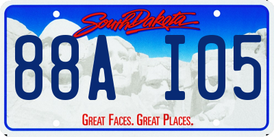 SD license plate 88AI05