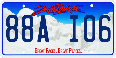 SD license plate 88AI06
