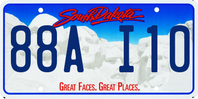SD license plate 88AI10
