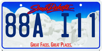SD license plate 88AI11