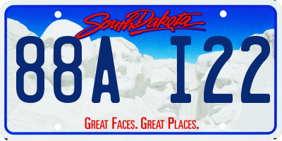 SD license plate 88AI22