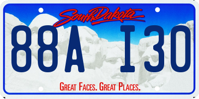 SD license plate 88AI30