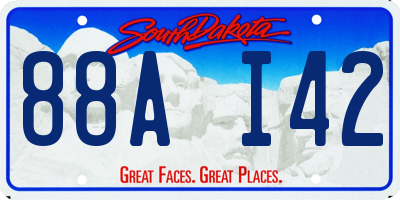 SD license plate 88AI42