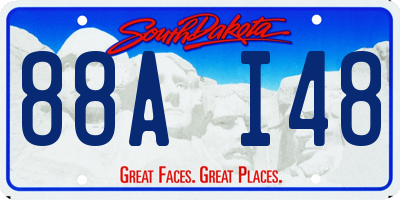 SD license plate 88AI48