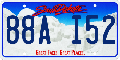 SD license plate 88AI52