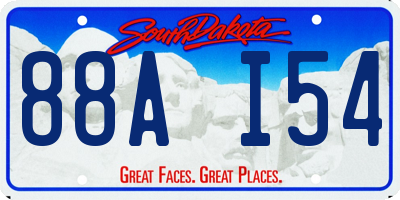 SD license plate 88AI54