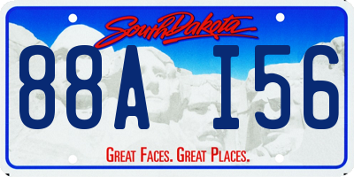 SD license plate 88AI56