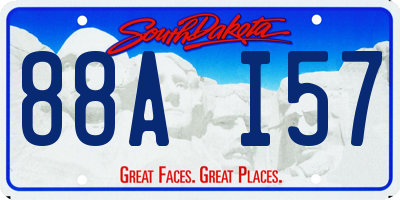SD license plate 88AI57