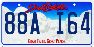 SD license plate 88AI64
