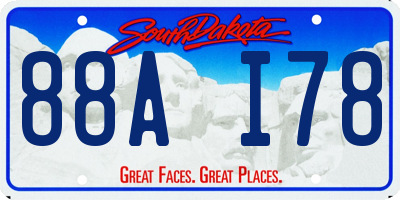 SD license plate 88AI78